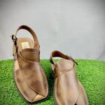 Classic Tan Handcrafted Peshawari Chappal - Genuine Leather