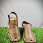 Classic Tan Handcrafted Peshawari Chappal - Genuine Leather