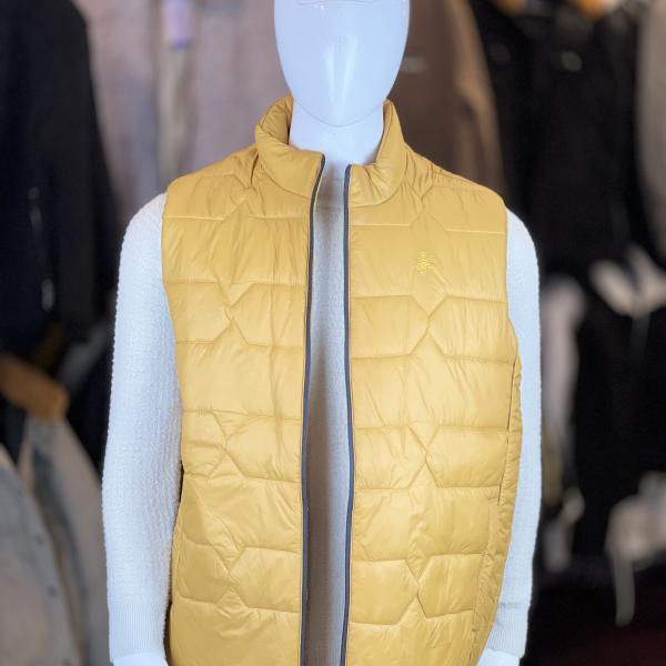 Lightweight Quilted Sleeveless Puffer Jacket (Yellow)